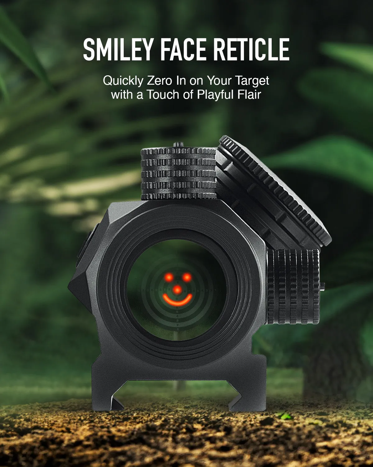 2MOA Red Dot Sight, Smiley Face Reticle