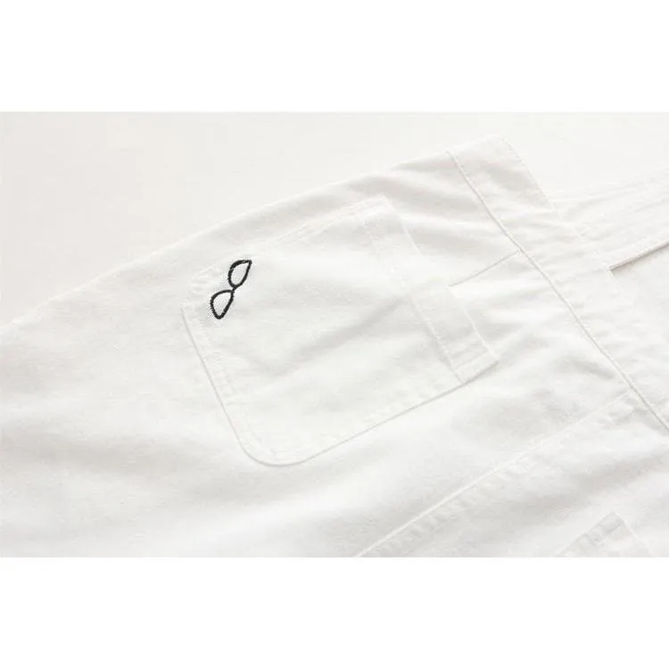 Cat Embroidery overall skirt