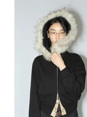 Detachable Fur Collar Jacket