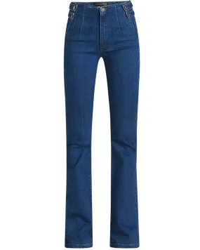 High Rise Flare Beverly Jean in Washed Oxford