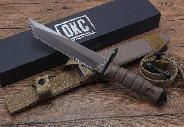 Knife OKC3S Fixed Blade Hunting Knife Tanto
