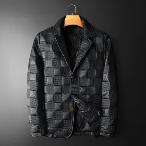 Men Vintage Duck Down Lapel Jacket