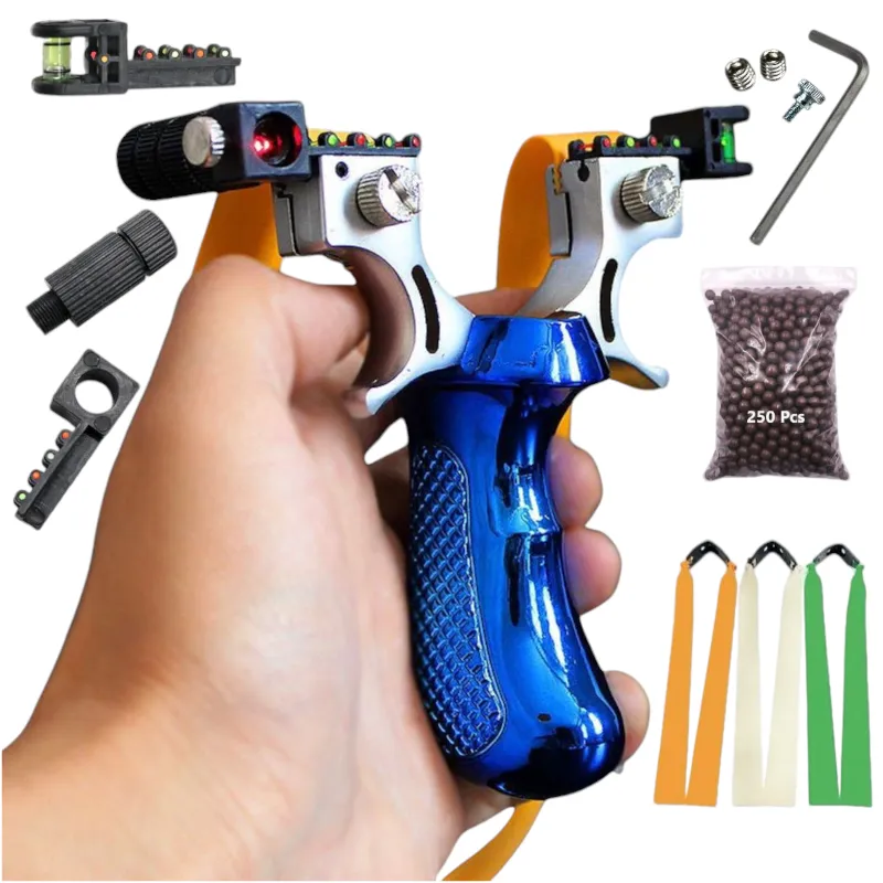 New Professional Alloy Bow Head Resin Handled Slingshot