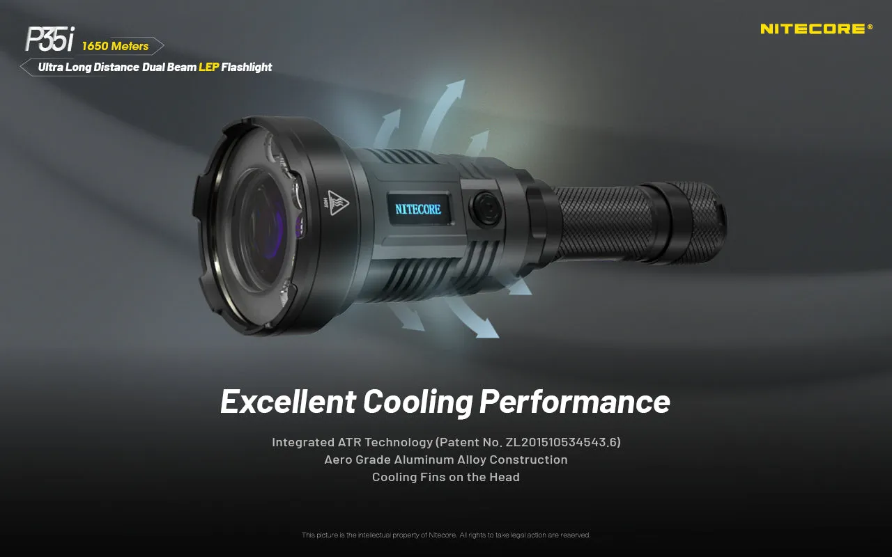 Nitecore P35i Flashlight | Ultra Long Distance Dual Beam LEP
