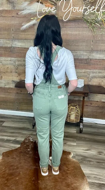 "Sage The Day" Judy Blue Overall