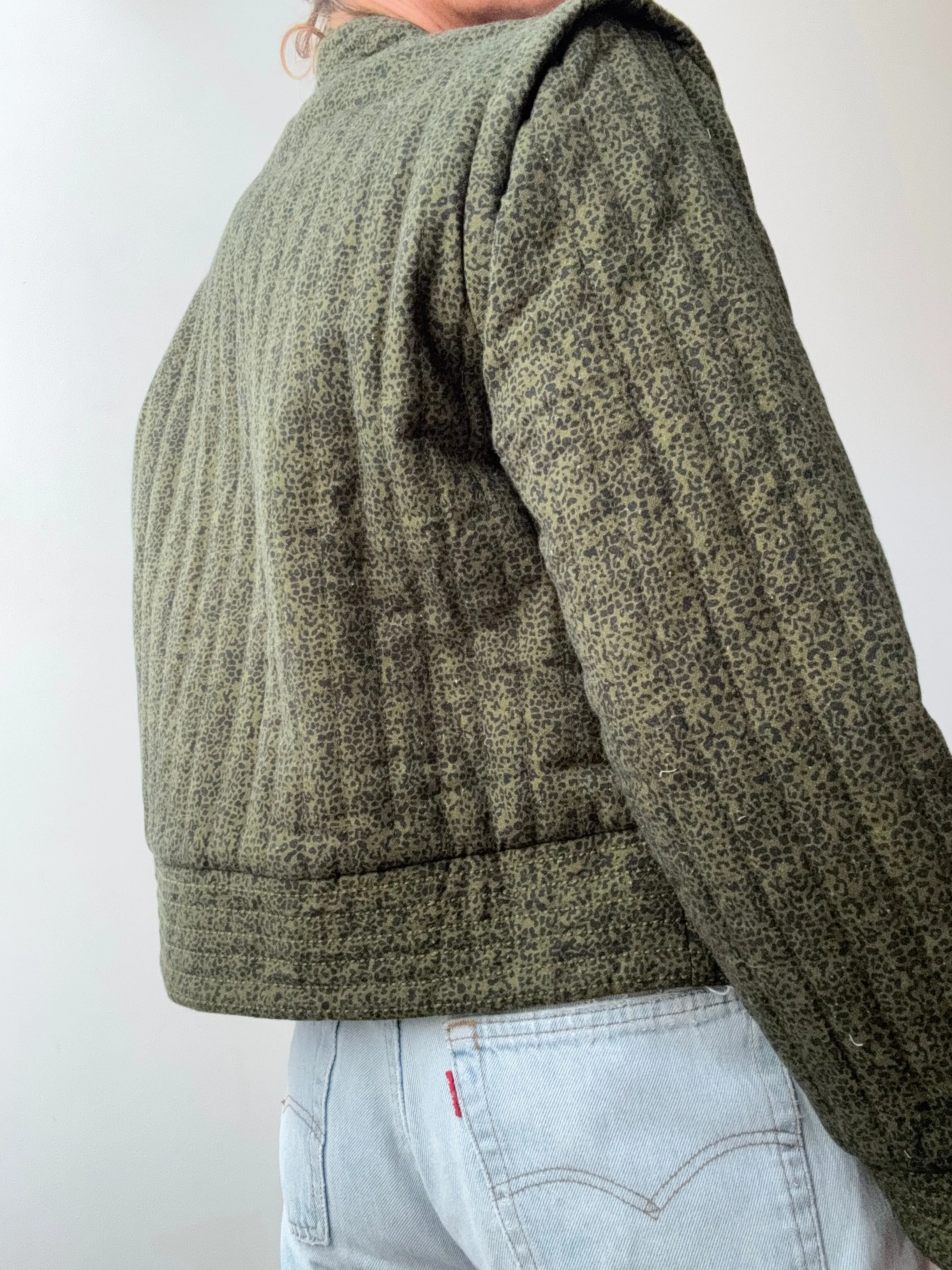 Reversible Spot Green Quilt Jacket