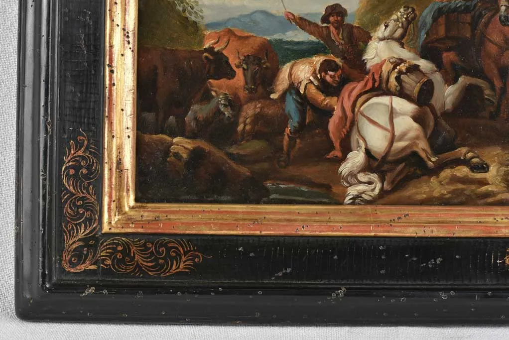 Small 18th century painting August Querfurt (1698-1761) 12¼" x 15¼"