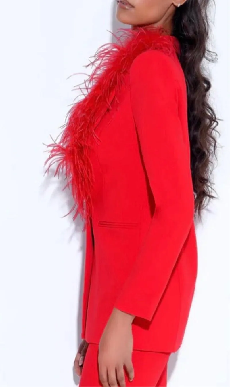Yulia Feather Blazer